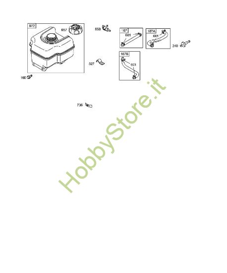 A - Filtro aria, serbatoio carburante B&S - 12 €¦ 126492-0165-E1 brand Stihl